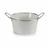 Planter Ibergarden White Silver Zinc Bucket 27,5 x 10,5 x 20 cm (24 Units)