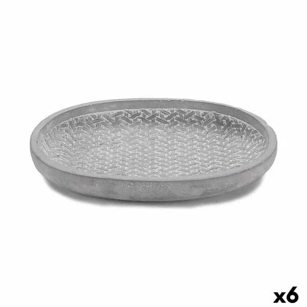 Gėlių vazono indas Ibergarden Pilka Cementas Su palengvėjimu 28 x 4 x 23 cm (6 vnt.)