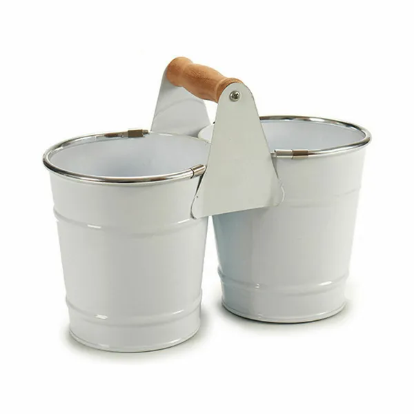 Kasvit Ibergarden Valkoinen Hopeinen Puu Sinkki Double 20 x 15 x 10,2 cm 20,5 x 15 x 10,2 cm (24 osaa)