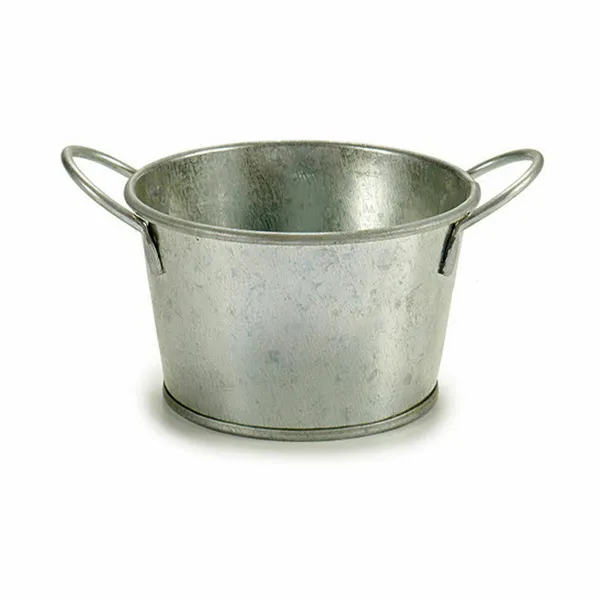 Planter Ibergarden Silver Zinc Bucket 17,8 x 8 x 12,3 cm (72 Units)