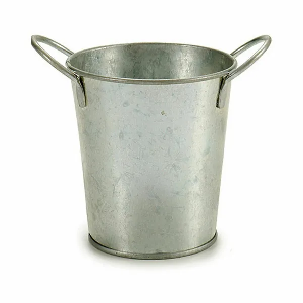Planter Ibergarden Silver Zinc Bucket 16 x 12 x 11 cm (72 Units)