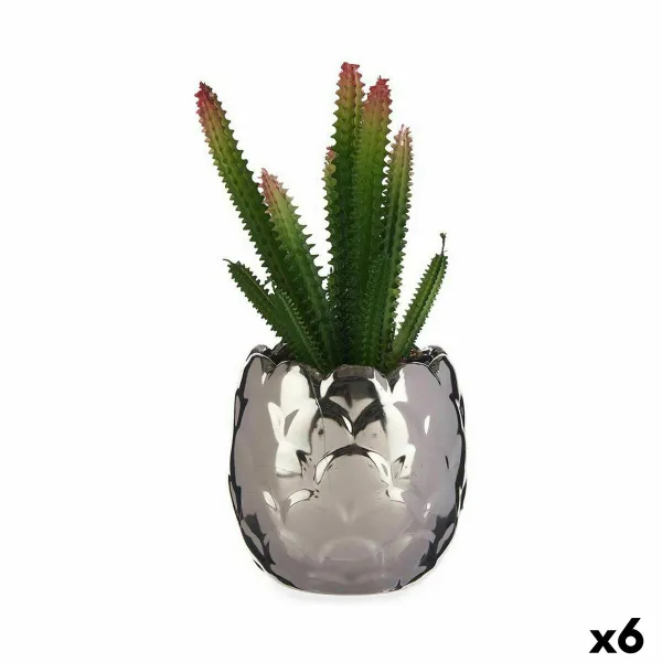 Dekoratīvs Augs Ibergarden Keramika Plastmasa Kaktuss 10 x 20 x 10 cm (6 gb.)