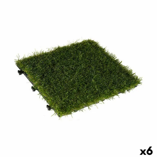 Взаимозаменяемая плитка Ibergarden Зеленый Пластик Искусственная трава 30 x 3,5 x 30 cm лужайка (6 штук)