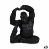 Dekoratīvās figūriņas Gift Decor Melns Gorilla Yoga 15,2 x 31,5 x 26,5 cm (3 gb.)