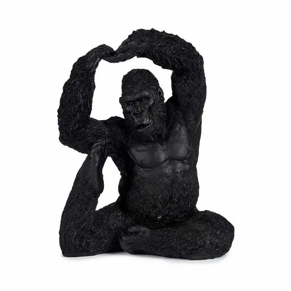 Dekoratīvās figūriņas Gift Decor Melns Gorilla Yoga 15,2 x 31,5 x 26,5 cm (3 gb.)