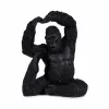 Декоративная фигура Gift Decor Чёрный Горилла Yoga 15,2 x 31,5 x 26,5 cm (3 штук)