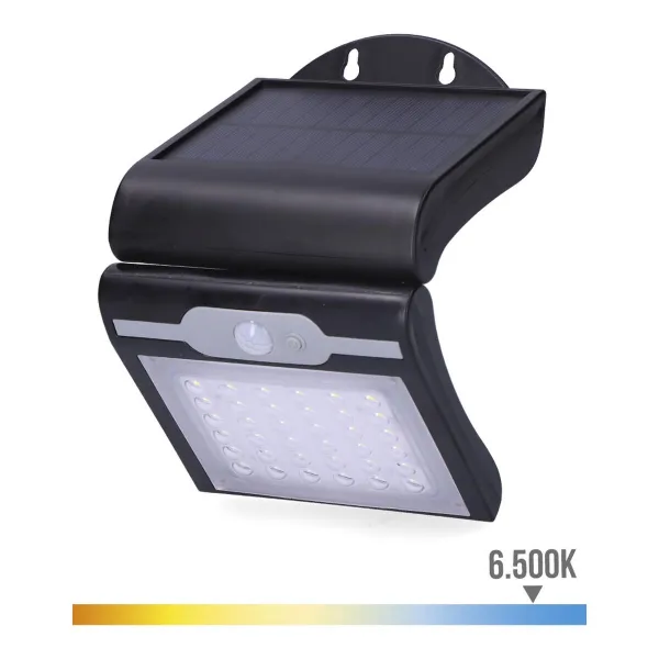 Sienas gaisma EDM 31847 Melns 2 W 220 lm Kustības Sensors Solārais (6500 K)