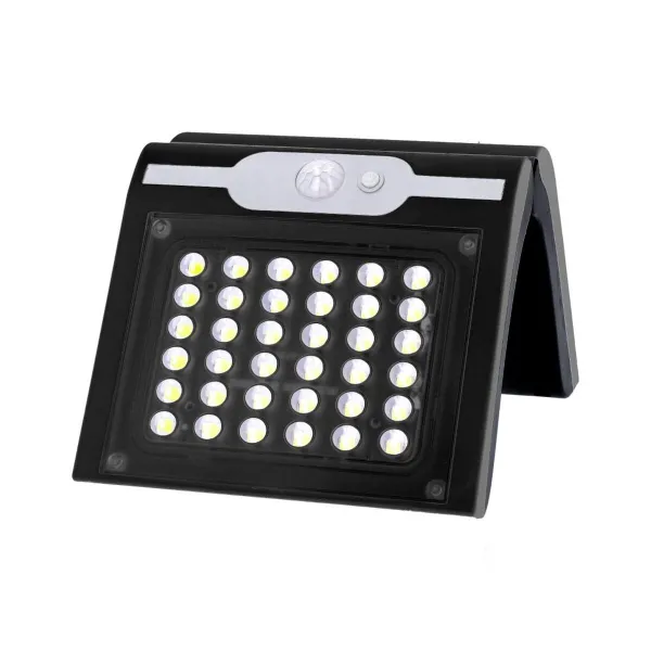 Sienas gaisma EDM 31847 Melns 2 W 220 lm Kustības Sensors Solārais (6500 K)