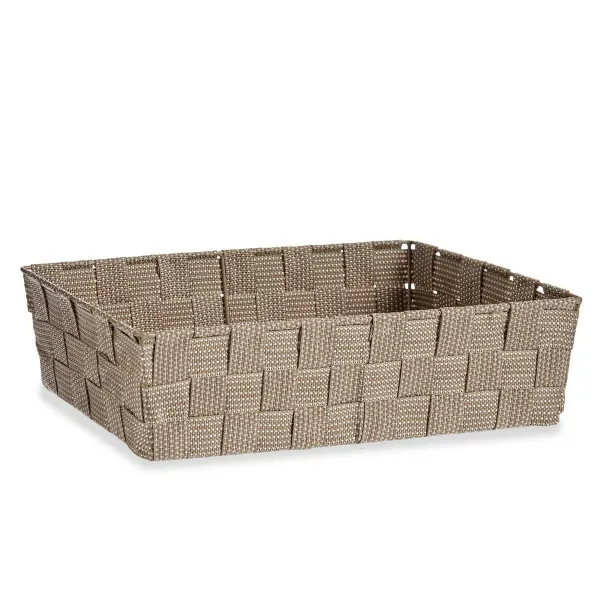 Multi-purpose basket Kipit Beige Polyester Cloth Braiding 3,8 L (18 Units)
