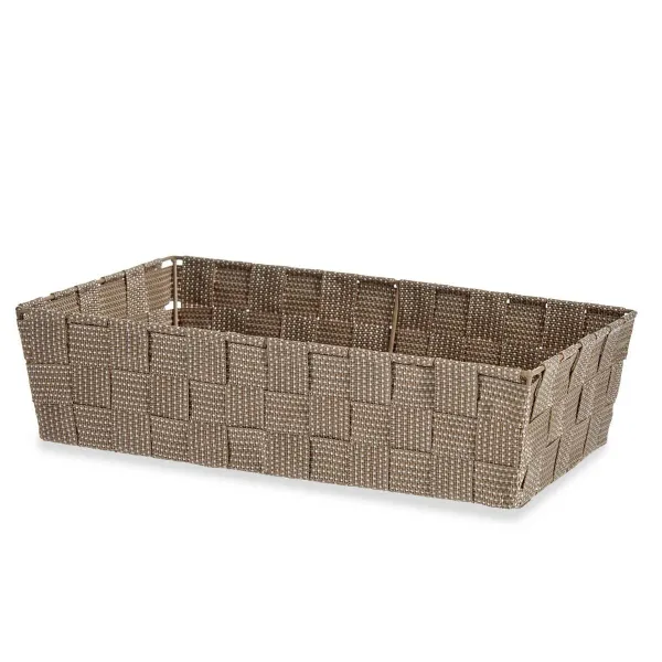 Multi-purpose basket Kipit Beige Polyester Cloth Braiding 3,8 L (18 Units)