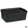 Контейнер для хранения с крышкой Kipit Антрацитный Пластик 6 L (12 штук)