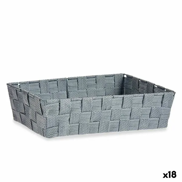 Универсальная корзина Kipit Серый полиэстер Ткань переплетенный 3,8 L (18 штук)
