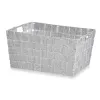 Multi-purpose basket Kipit White Polyester Cloth Braiding (18 Units)