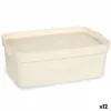 Контейнер для хранения с крышкой Kipit Кремовый Пластик 6 L (12 штук)