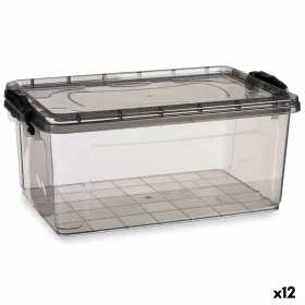 Контейнер для хранения с крышкой Kipit Антрацитный Пластик 13,7 L (12 штук)