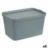 Uzglabāšanas Kaste ar Vāku Kipit Pelēks Plastmasa 24 L (6 gb.)