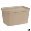 Контейнер для хранения с крышкой Kipit Бежевый Пластик 24 L (6 штук)