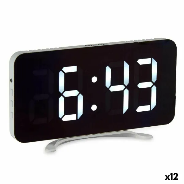 Digitaalinen Pöytäkello Gift Decor Valkoinen (12 osaa)