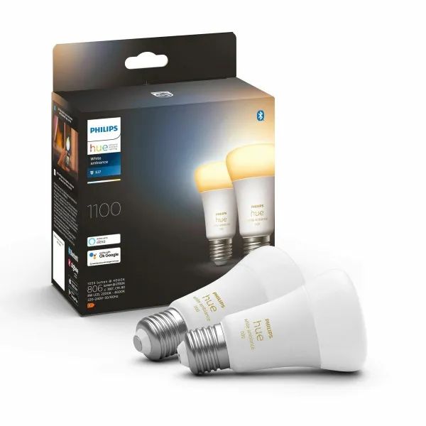 Išmani Lemputė Philips Pack de 2 E27 Balta F E27 (2200K) (6500 K)