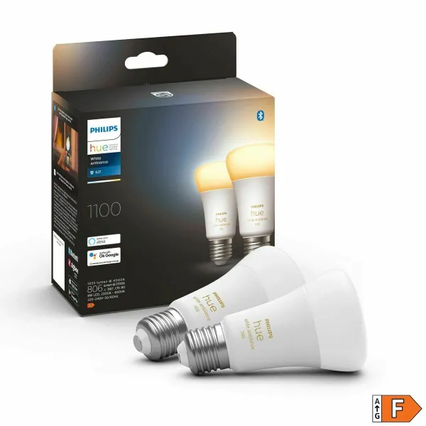 Išmani Lemputė Philips Pack de 2 E27 Balta F E27 (2200K) (6500 K)