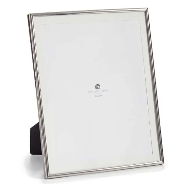 Photo frame Gift Decor Silver Crystal Steel (12 Units)