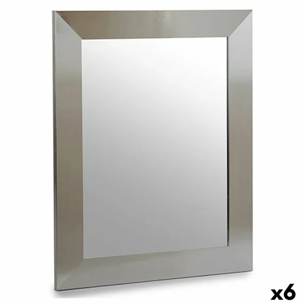 Seinäpeili Gift Decor Hopeinen 39 x 1,5 x 49 cm 39 x 49 x 2 cm Suorakulmainen (6 osaa)