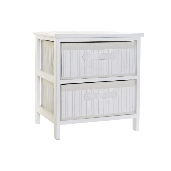 Тумба с ящиками DKD Home Decor Белый Бамбук Древесина павловнии 42 x 32 x 45 cm