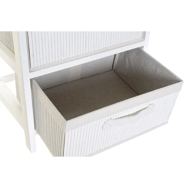 Тумба с ящиками DKD Home Decor Белый Бамбук Древесина павловнии 42 x 32 x 45 cm