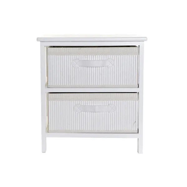 Тумба с ящиками DKD Home Decor Белый Бамбук Древесина павловнии 42 x 32 x 45 cm