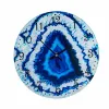 Wall Clock Gift Decor Blue Crystal Marble 30 x 4 x 30 cm (4 Units)