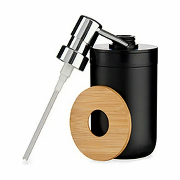Ziepju dozators Berilo Melns Bambuss polipropilēns 350 ml 8 x 17 x 9 cm 9 x 17 x 8 cm (6 gb.)