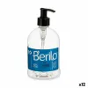 Saippua-annostelija Berilo Musta Läpinäkyvä Muovinen 500 ml 8 x 16,5 x 8 cm (12 osaa)