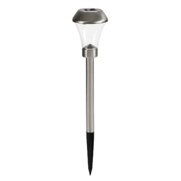 Marker Ibergarden Silver Steel polypropylene 8,5 x 31 x 8,5 cm Conical Solar charging (12 Units)
