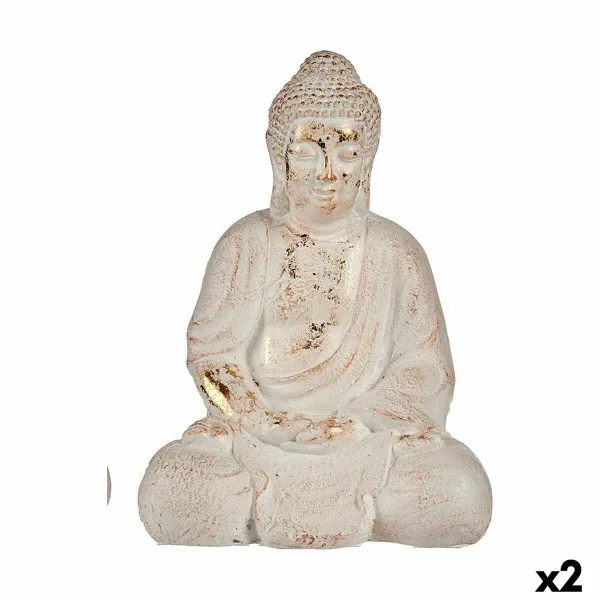 Koristeellinen puutarhahahmo Ibergarden Polyresiini Buddha 22,5 x 41,5 x 29,5 cm (2 osaa)