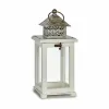 Lantern Gift Decor White Silver Wood Metal Crystal 13 x 29 x 13 cm 13,4 x 29 x 13,4 cm (6 Units)