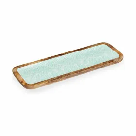 Pöytäkoriste Gift Decor Valkoinen Ruskea Vihreä Polyesteri Hartsi Mangopuu 45 x 15 cm 15,2 x 2,54 x 45,7 cm Kasvien lehtiä (6 os