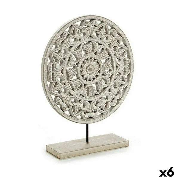 Декоративная фигура Gift Decor Белый Mandala 30 x 36 x 7 cm (6 штук)