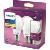 Светодиодная лампочка Philips Classic Standard 60 W Белый E E27 (2700 K) (2 штук)