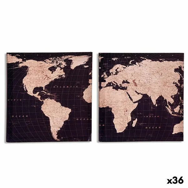 Полотно Gift Decor Карта Мира 1,5 x 28 x 28 cm (36 штук)
