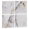 Полотно Gift Decor Полотно 35 x 7 x 35 cm Мрамор Белый (4 Предметы) (6 штук)