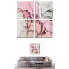 Полотно Gift Decor Полотно 35 x 7 x 35 cm Розовый Мрамор (4 Предметы) (6 штук)