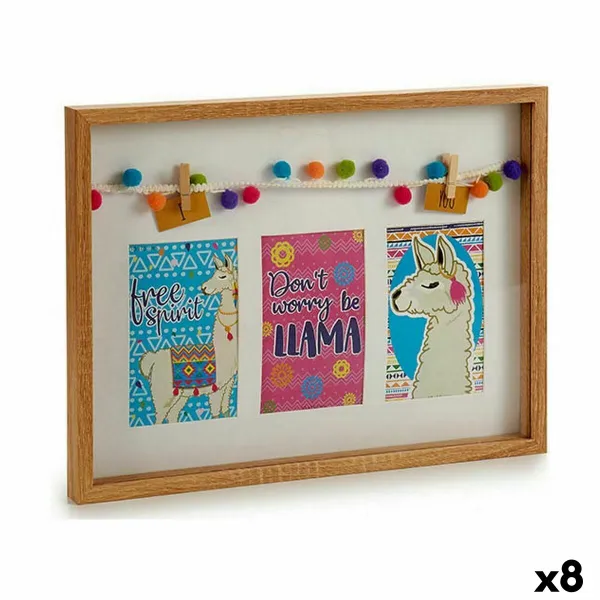 Sieniniai rėmeliai Gift Decor Spalvotas Medžio Liepsna Kutai (8 vnt.)