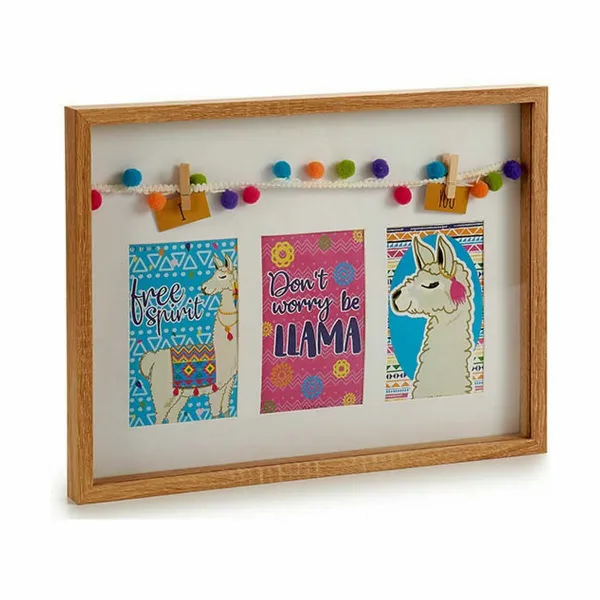 Sieniniai rėmeliai Gift Decor Spalvotas Medžio Liepsna Kutai (8 vnt.)