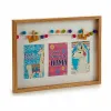 Wall photo frame Gift Decor Multicolour Wood Llama Tassels (8 Units)