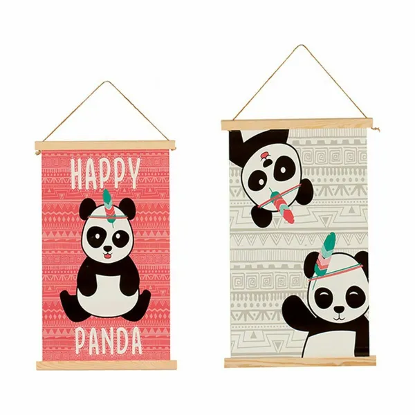 Wall Decoration Gift Decor Panda bear 1 x 54 x 33 cm (24 Units)