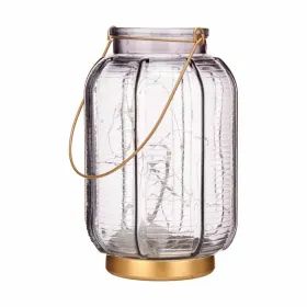 Светодиодный фонарь Gift Decor Серый Позолоченный Cтекло Лучи 14 x 22 x 14 cm 13,5 x 22 x 13,5 cm (6 штук)