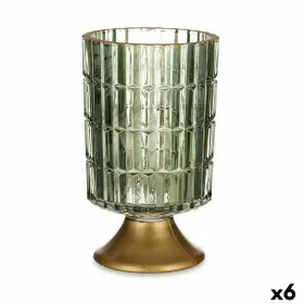 LED-latern Gift Decor Roheline Kuldne Klaas 10,7 x 18 x 10,7 cm (6 Ühikut)