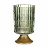 LED žibintas Gift Decor Žalia Auksinis stiklas 10,7 x 18 x 10,7 cm (6 vnt.)