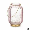 Светодиодный фонарь Gift Decor Розовый Позолоченный Cтекло Лучи 13,5 x 22 x 13,5 cm (6 штук)