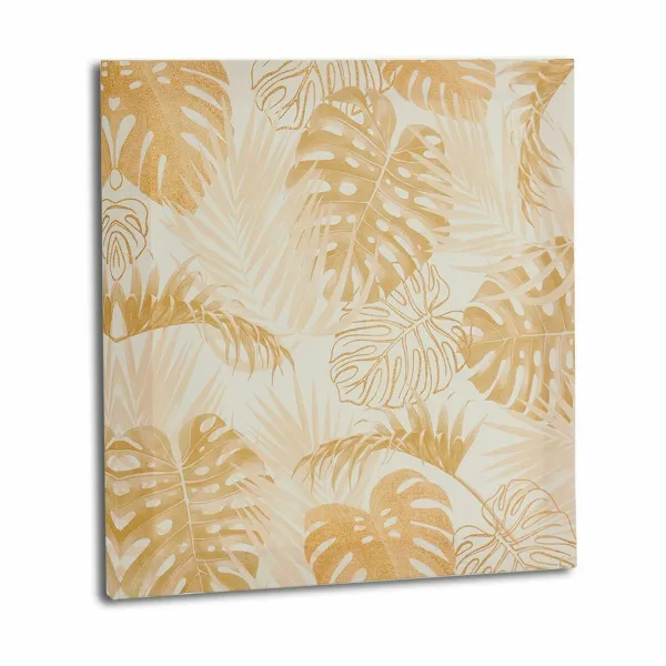 Полотно Gift Decor Позолоченный Лист растения 28 x 28 x 1,5 cm (36 штук)